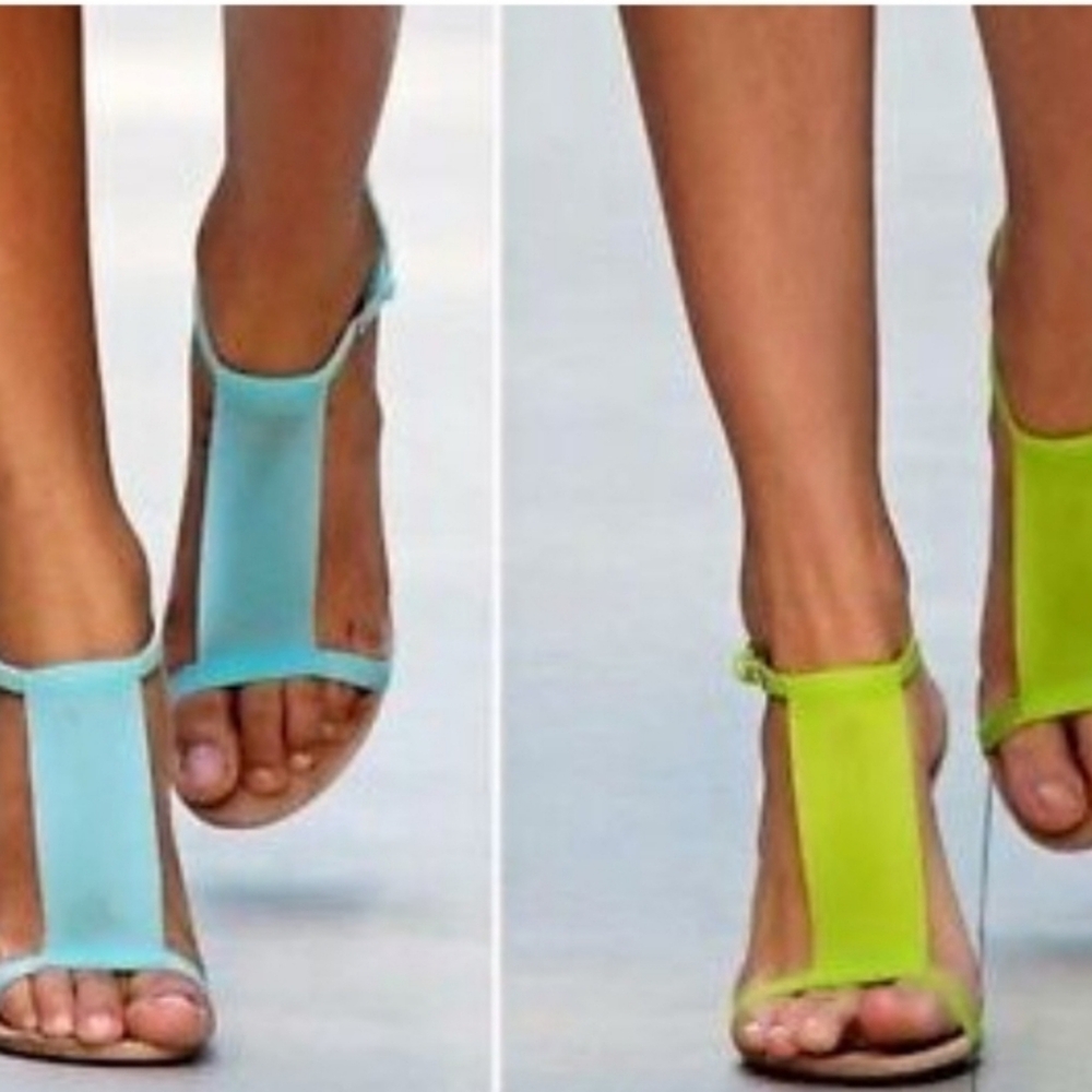 Burberry Prorsum Neon Green Sandals